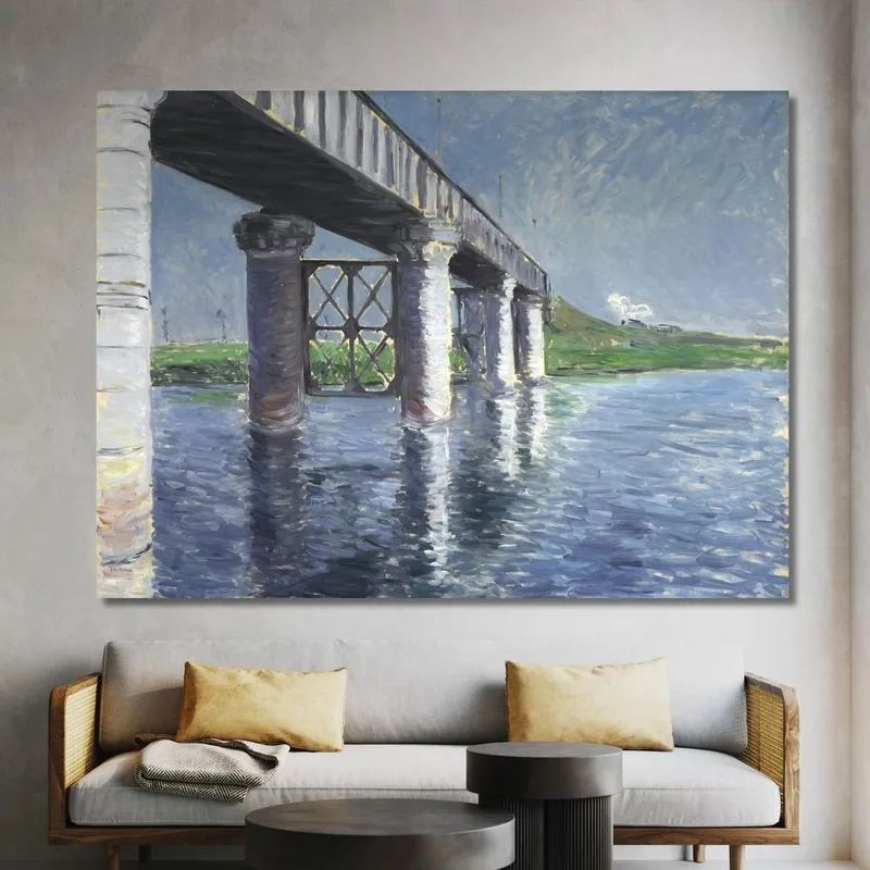 The Seine And The Railroad Bridge At Argenteuil The Seine And The Argenteuil Railway Bridge Gustave Caillebotte