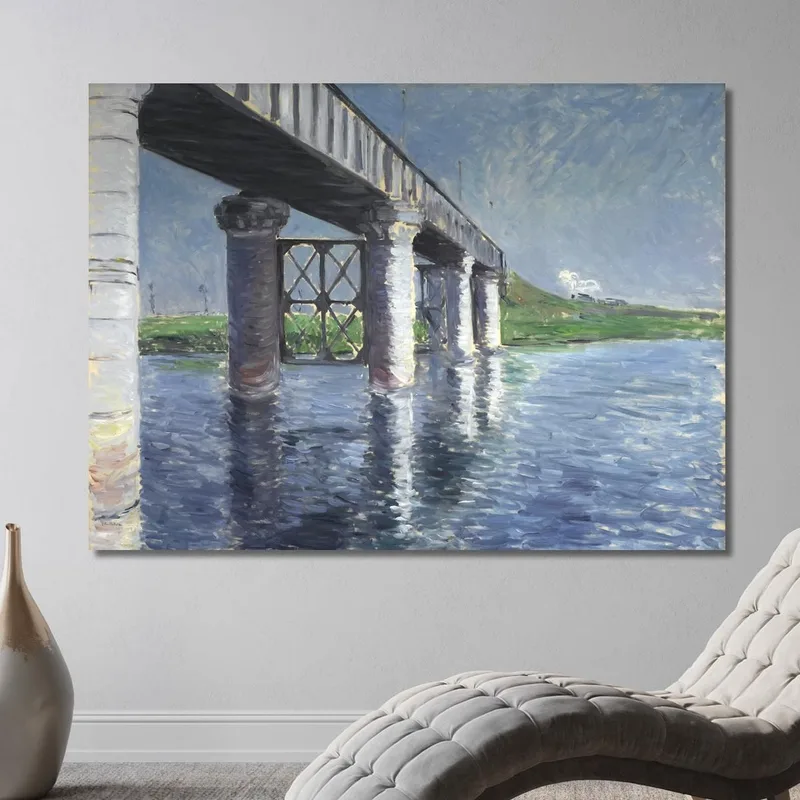 The Seine And The Railroad Bridge At Argenteuil The Seine And The Argenteuil Railway Bridge Gustave Caillebotte
