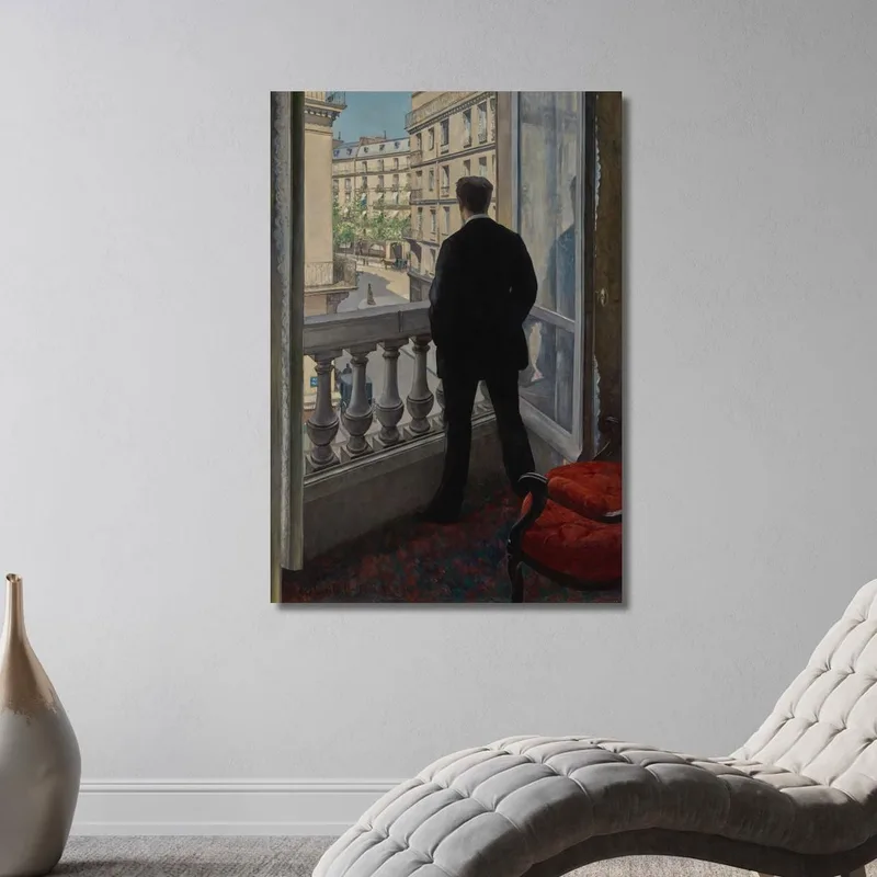 Junger Mann An Seinem Fenster Gustave Caillebotte
