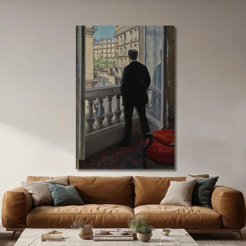 Junger Mann An Seinem Fenster Gustave Caillebotte