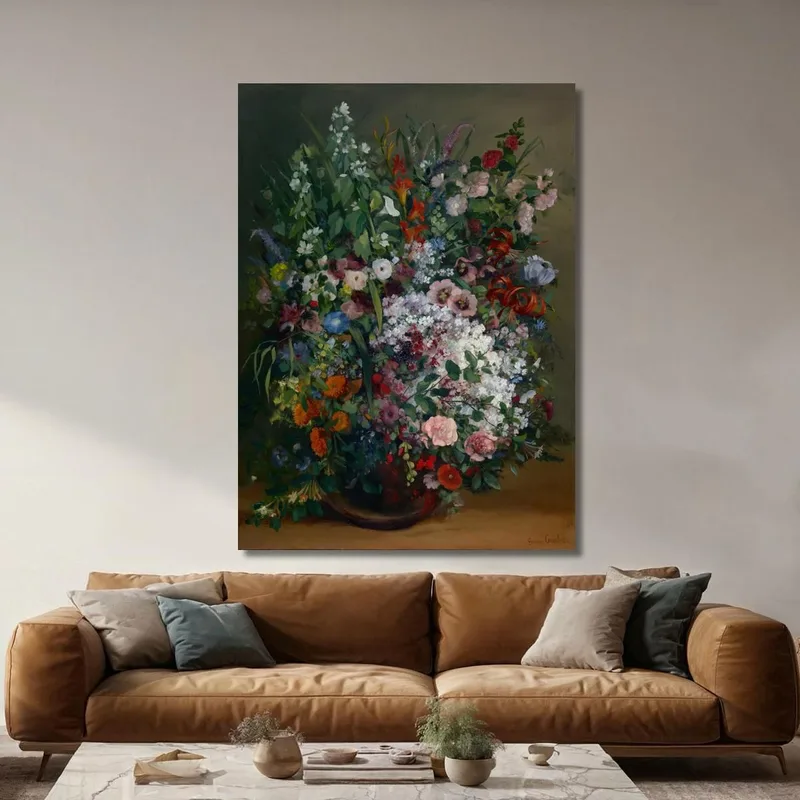 Ramo De Flores En Un Jarrón. Gustave Courbet