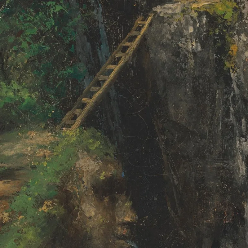 Les Gorges Des Saillon Gustave Courbet