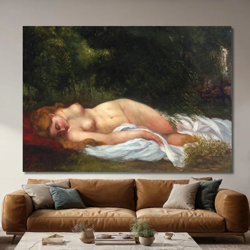 Nacktes Lügen Gustave Courbet