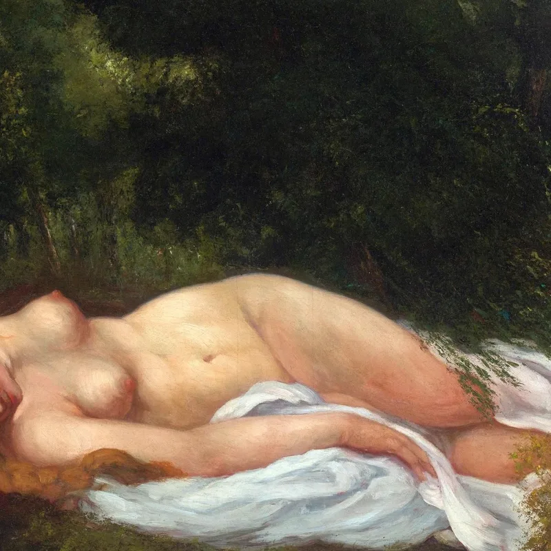Nacktes Lügen Gustave Courbet