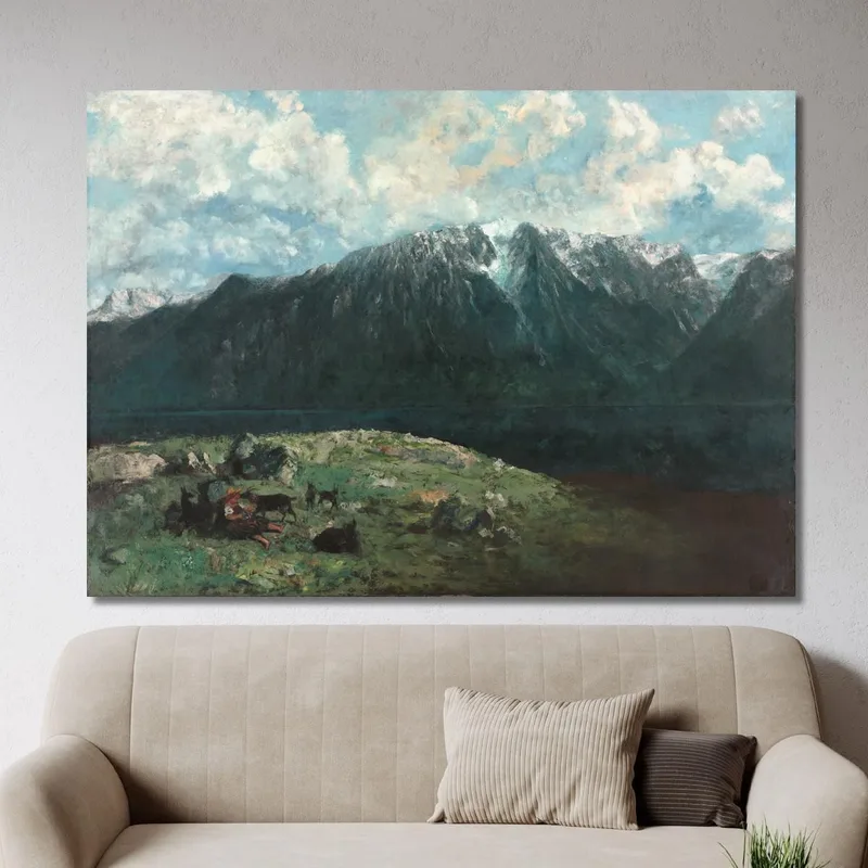 Panoramic View Of The Alps Les Dents Du Midi Gustave Courbet