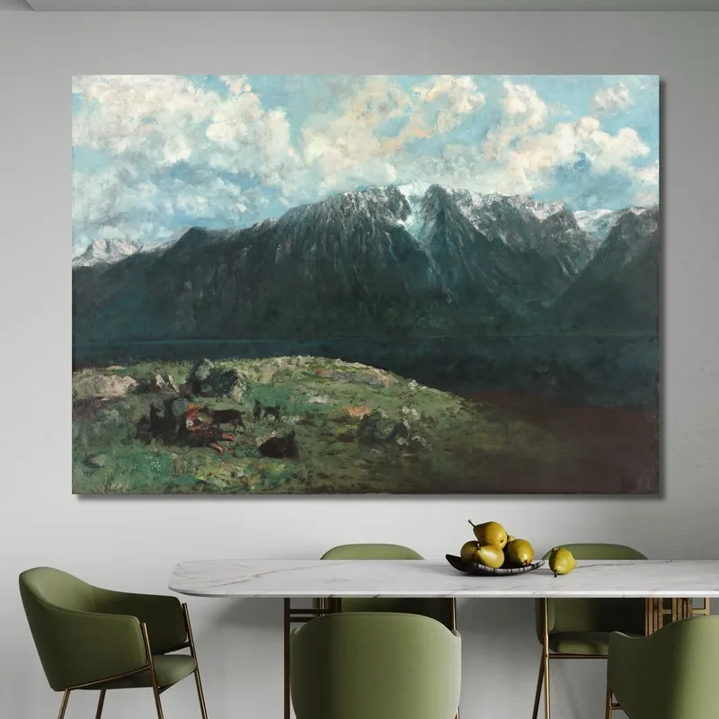 Panoramic View Of The Alps Les Dents Du Midi Gustave Courbet