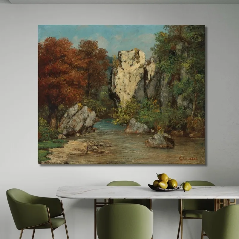Landschaft Mit Bach Und Felsen Gustave Courbet