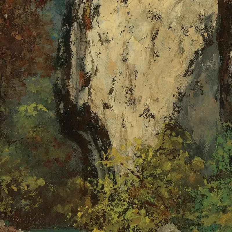 Landschaft Mit Bach Und Felsen Gustave Courbet