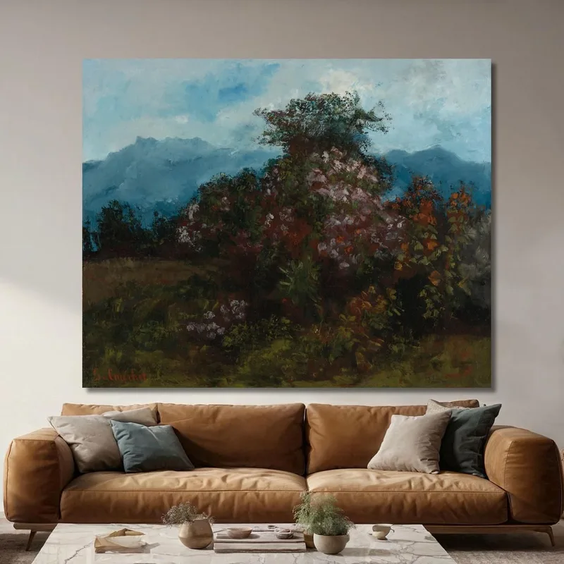 Landscape With Flower Mass Gustave Courbet