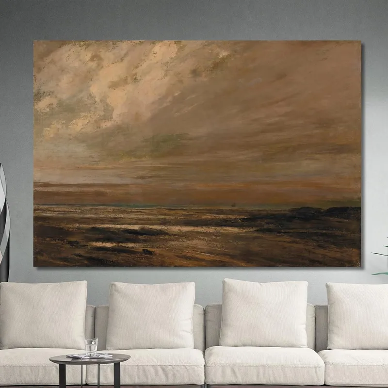 Seascape Around Trouville Gustave Courbet