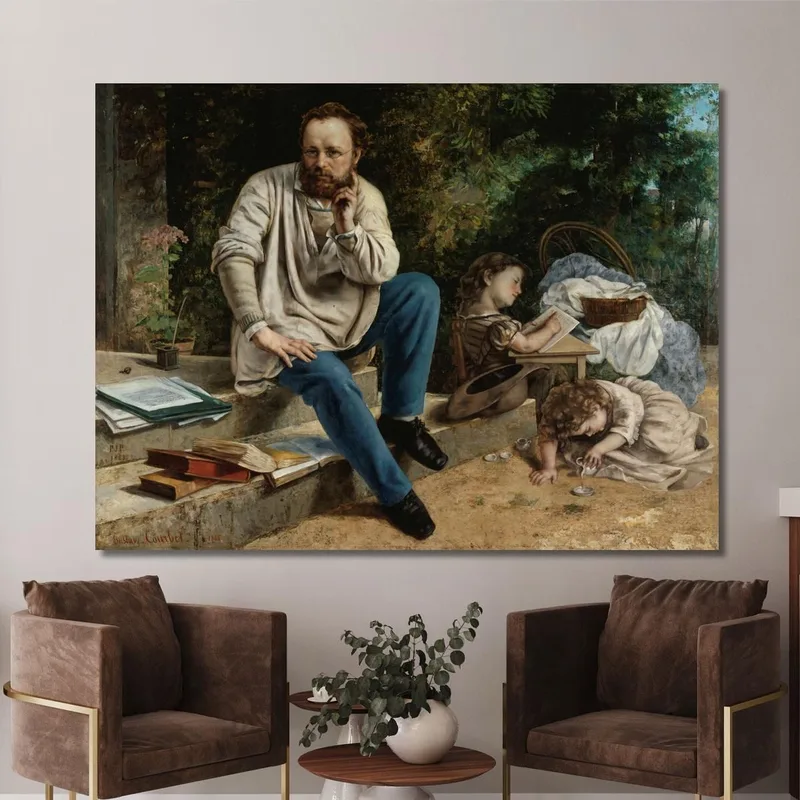 Pierre-Joseph Proudhon Und Seine Kinder Gustave Courbet