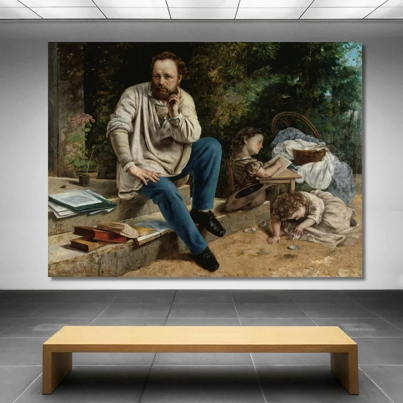 Pierre-Joseph Proudhon Und Seine Kinder Gustave Courbet