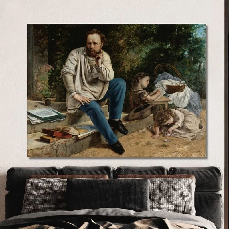 Pierre-Joseph Proudhon Und Seine Kinder Gustave Courbet