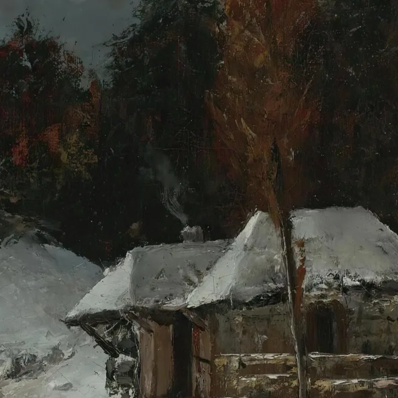 Trasportatore Di Fascine In Un Paesaggio Innevato Gustave Courbet