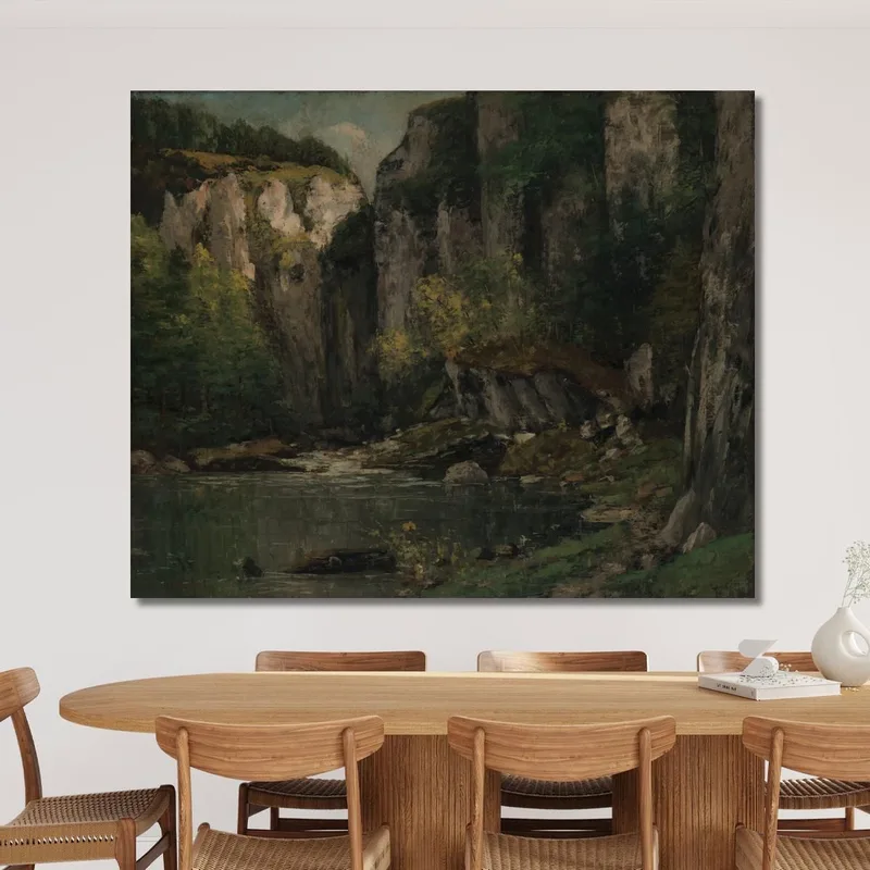 Fluss Und Felsen Gustave Courbet