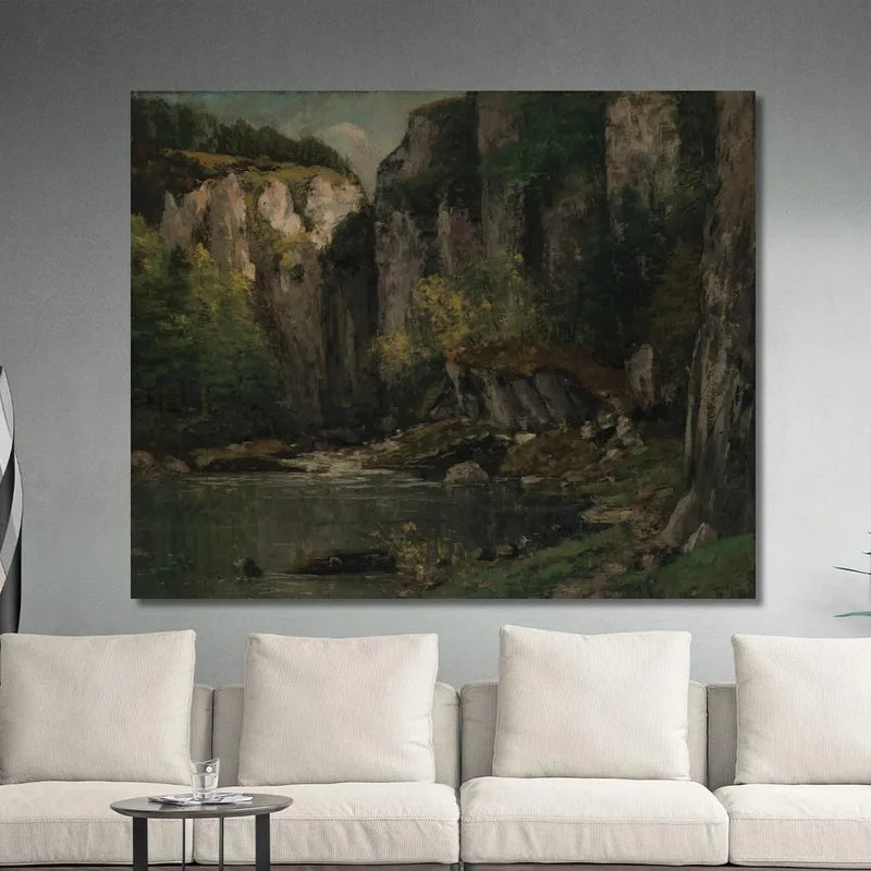 Fluss Und Felsen Gustave Courbet