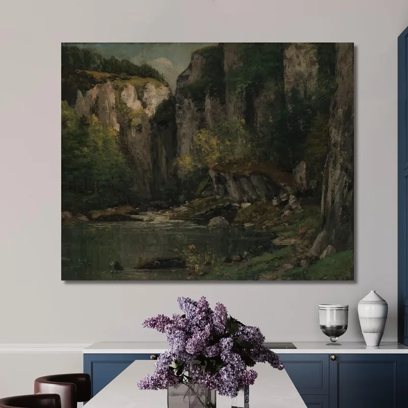 Fluss Und Felsen Gustave Courbet