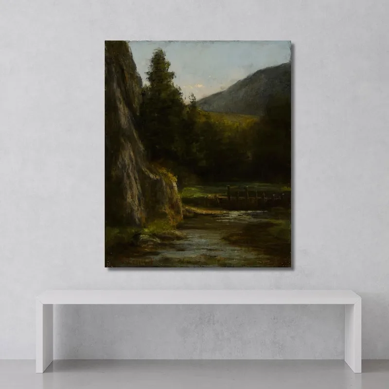 Arroyo De Rocas Abetos Gustave Courbet