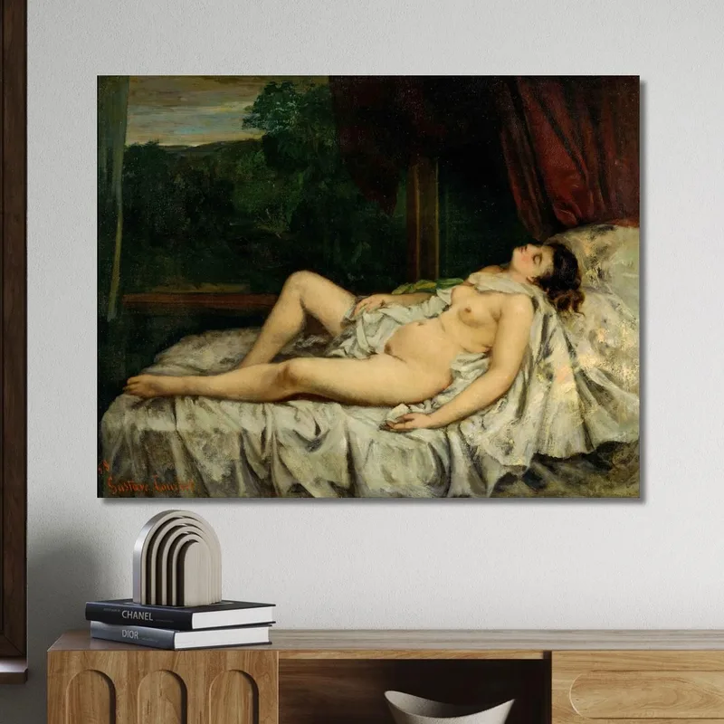 Durmiendo Desnudo Gustave Courbet