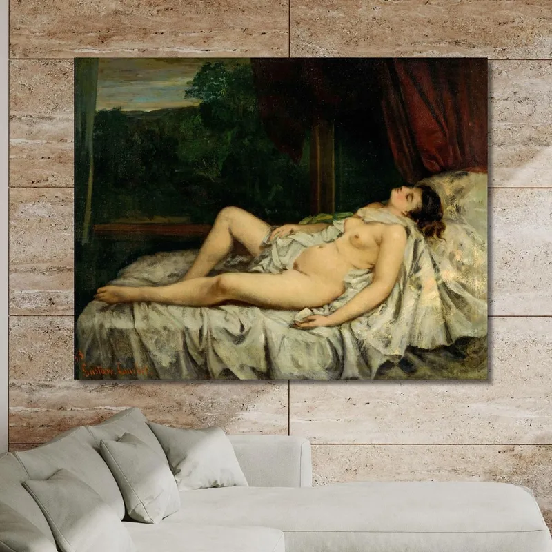 Durmiendo Desnudo Gustave Courbet