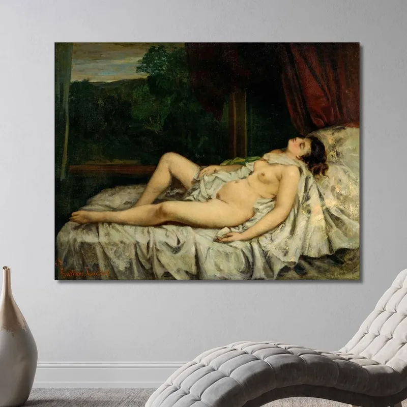 Durmiendo Desnudo Gustave Courbet