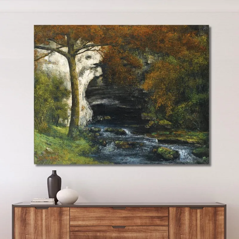 Sorgente Del Lison Presso Nans Gustave Courbet