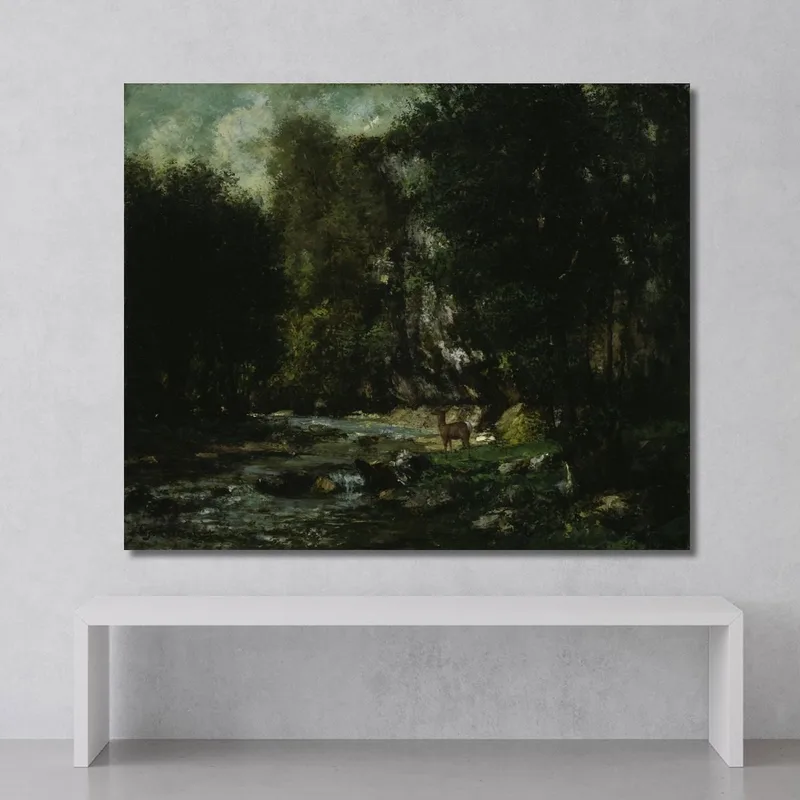 Der Bach Von Les Puits-Noir Gustave Courbet