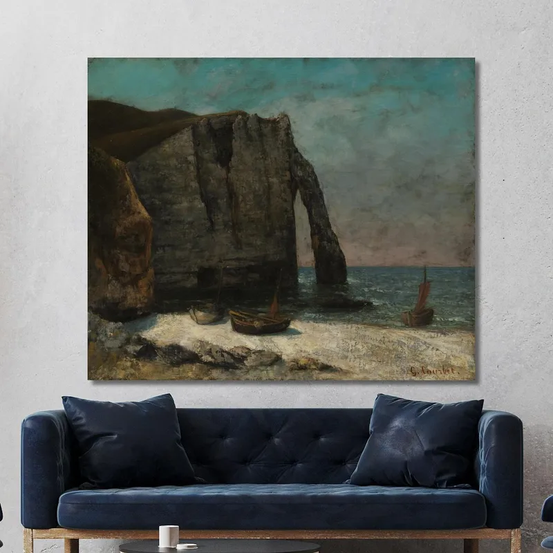 La Scogliera Di Étretat Gustave Courbet