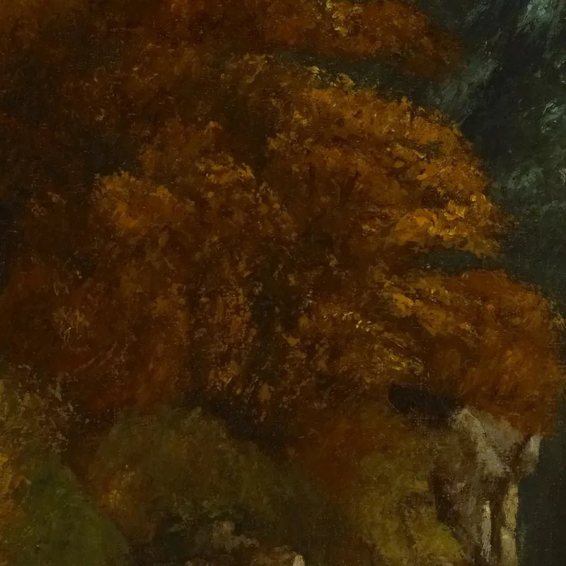 La Valletta Di Ornans Bords Du Doubs Effetto Autunnale Gustave Courbet