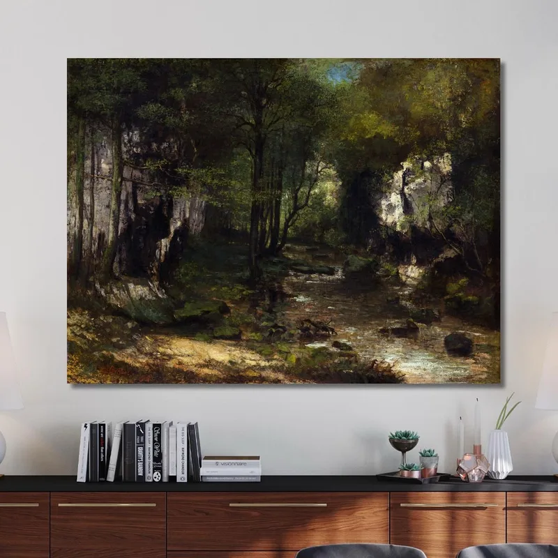 The Stream Le Ruisseau Du Puits-Noir Valley Of Loue Gustave Courbet