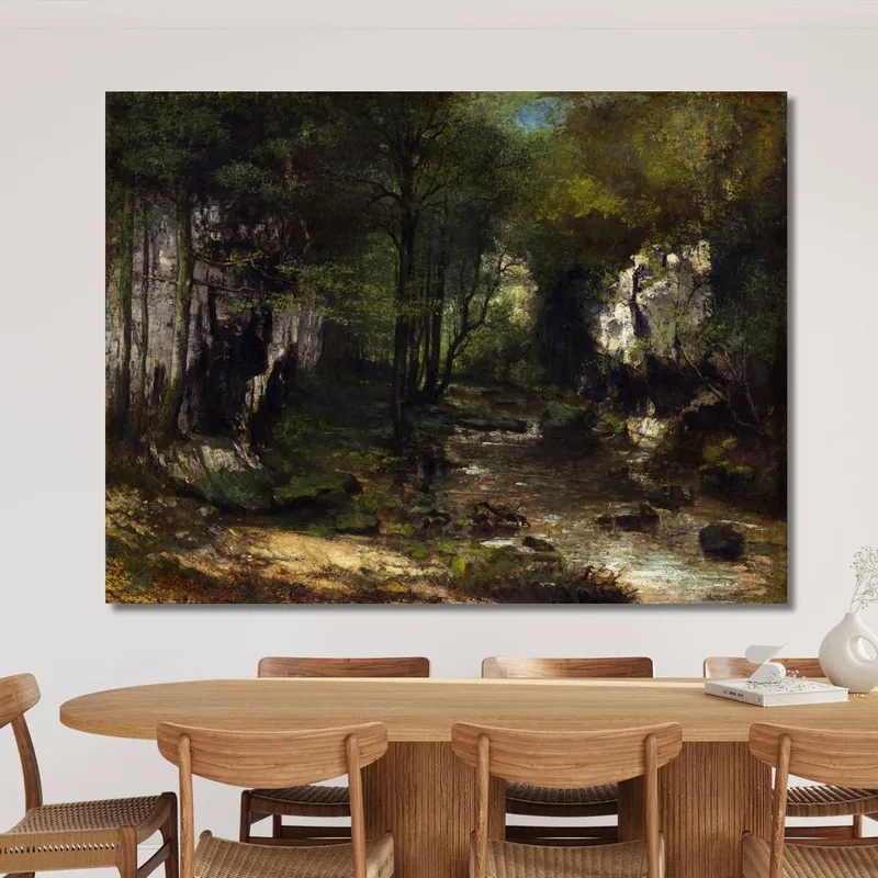 The Stream Le Ruisseau Du Puits-Noir Valley Of Loue Gustave Courbet