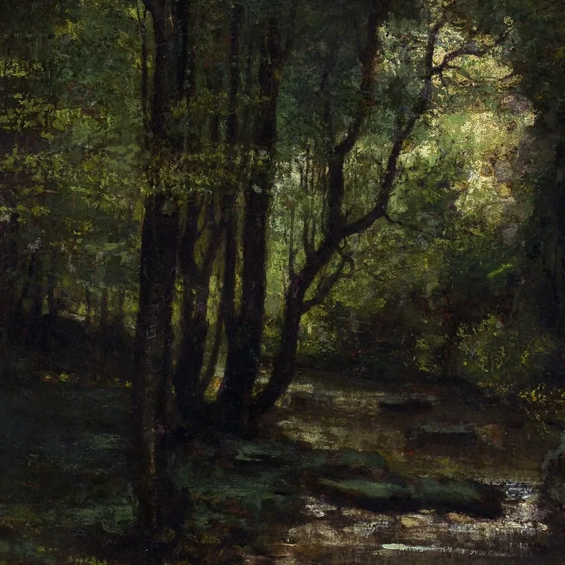 The Stream Le Ruisseau Du Puits-Noir Valley Of Loue Gustave Courbet