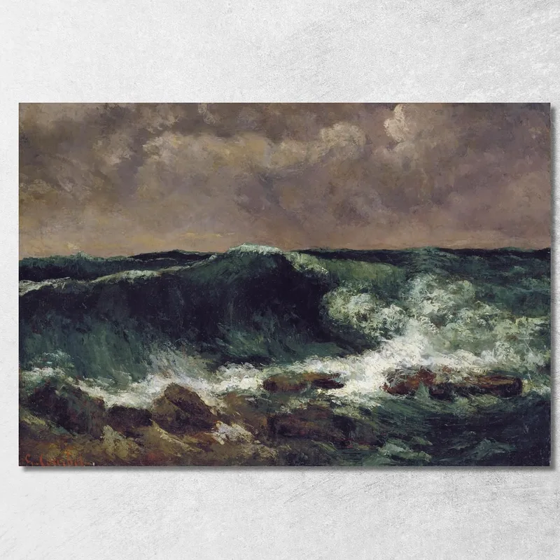 Die Welle Gustave Courbet drucken auf leinwand
