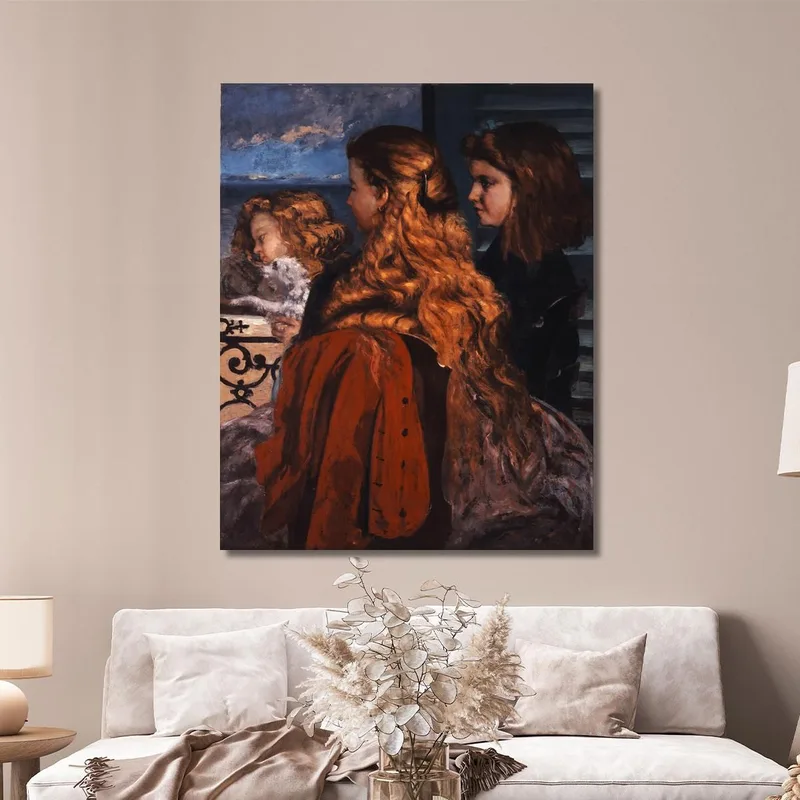 Tres Jóvenes Inglesas Junto A Una Ventana Gustave Courbet