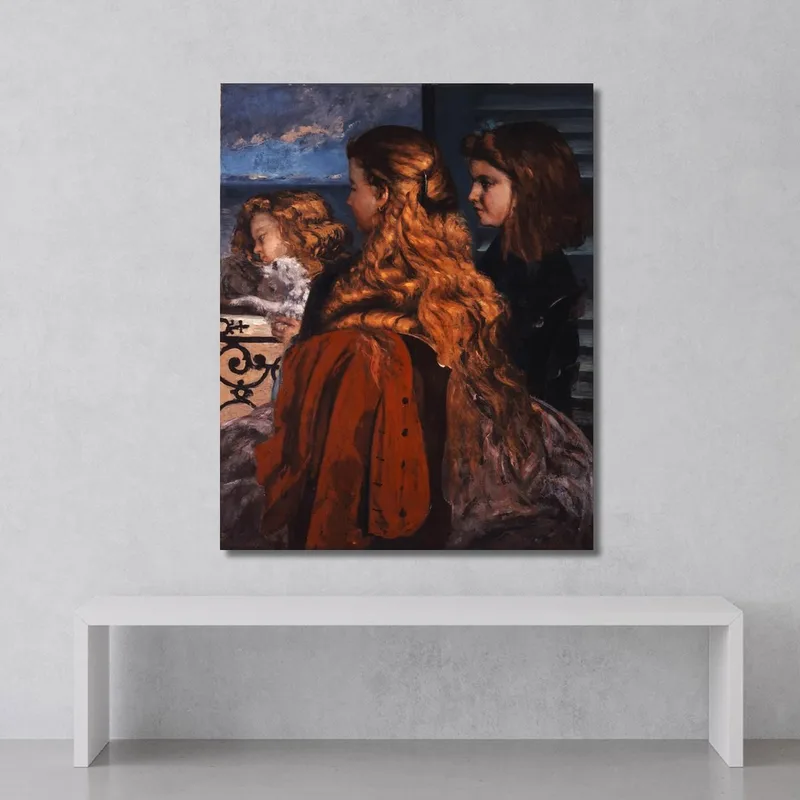 Tres Jóvenes Inglesas Junto A Una Ventana Gustave Courbet
