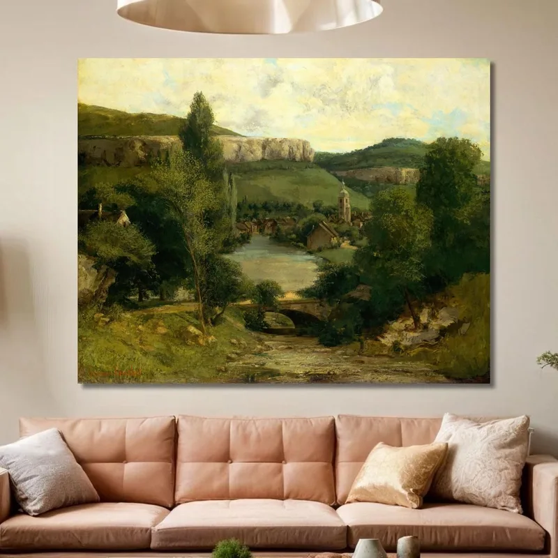 Vista De Ornans Gustave Courbet
