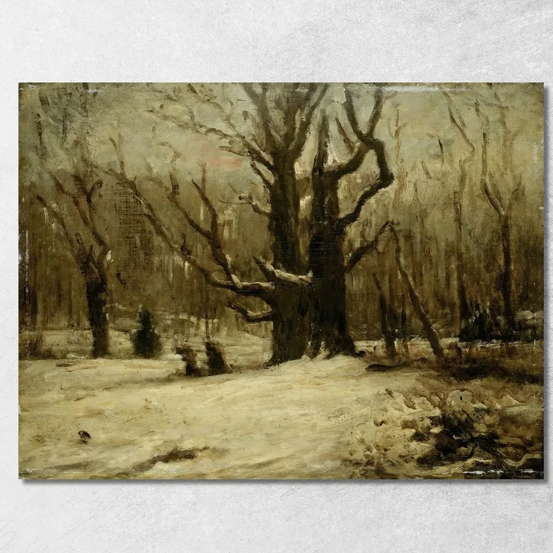 Winterlandschaft Gustave Courbet drucken auf leinwand