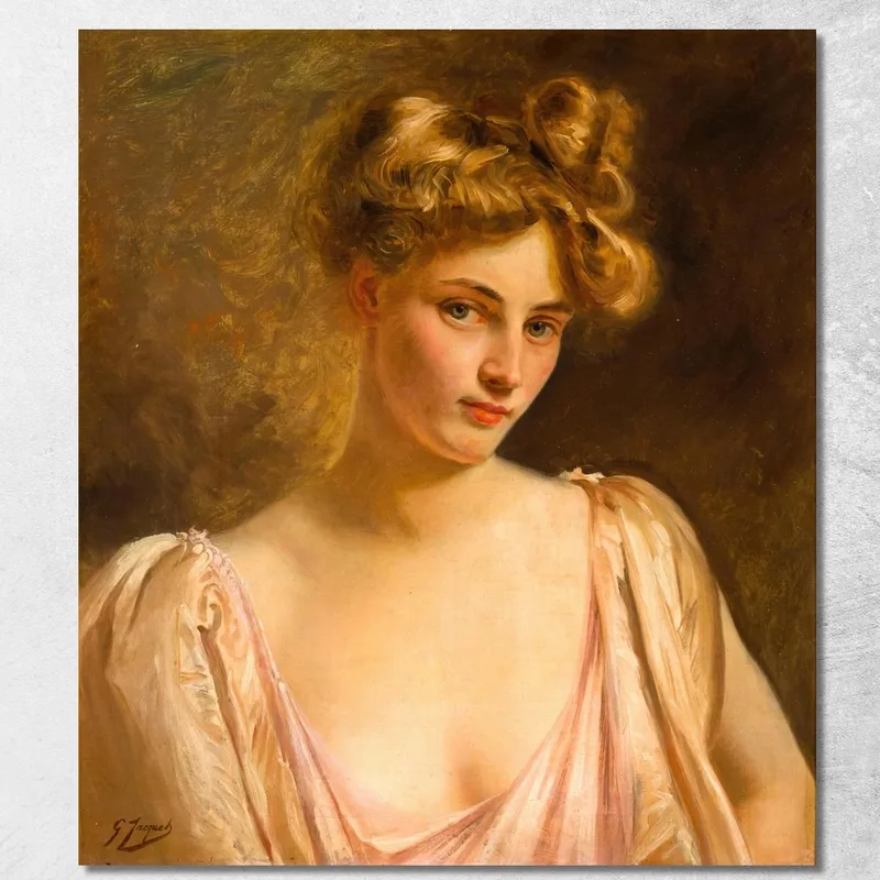 Una Belleza Rubia Gustave Jean Jacquet cuadro en lienzo
