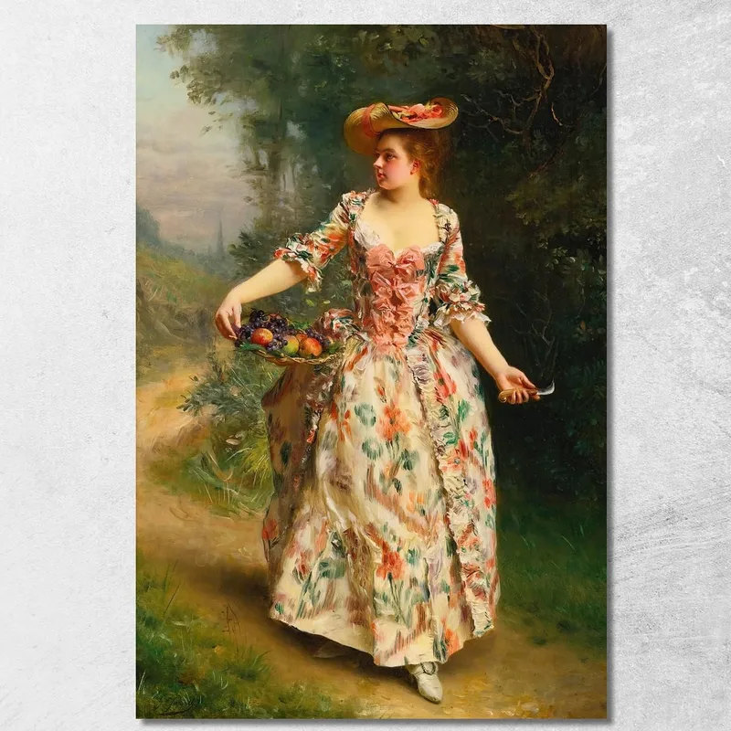 Un Paseo Por El Parque Gustave Jean Jacquet cuadro en lienzo