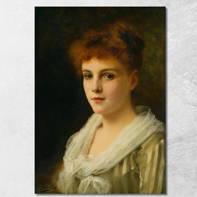 Una Belleza Pelirroja Gustave Jean Jacquet cuadro en lienzo