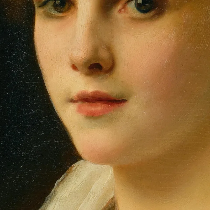 Eine Schönheit Mit Kastanienbraunem Haar Gustave Jean Jacquet