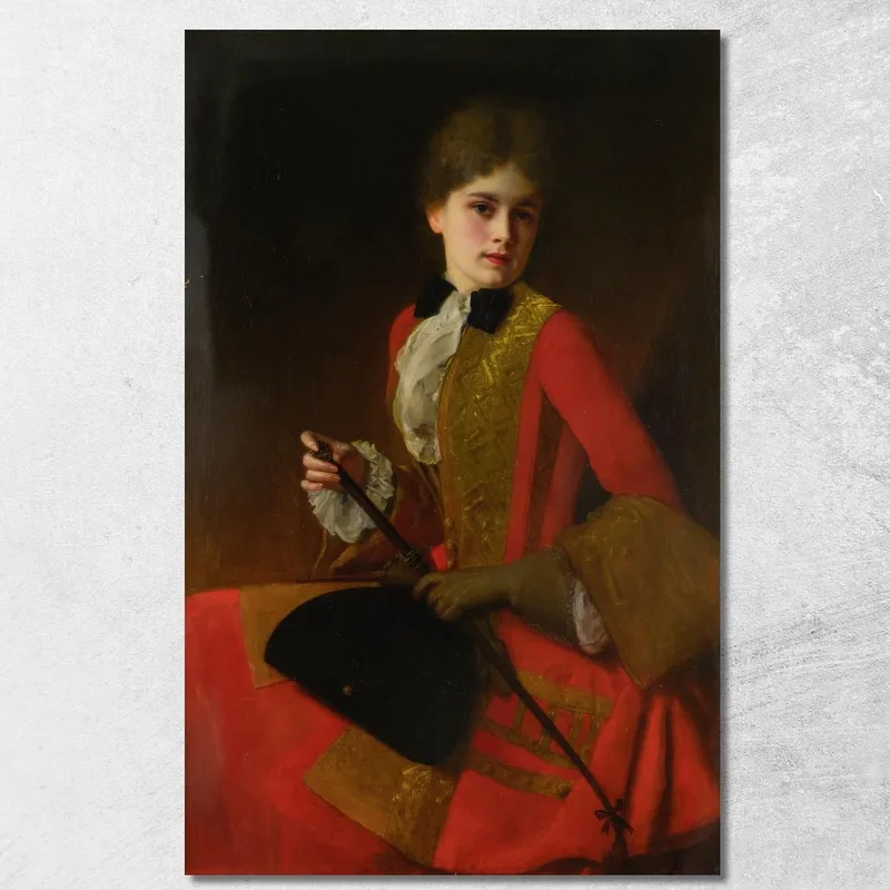 Chica Con Traje De Montar Gustave Jean Jacquet cuadro en lienzo