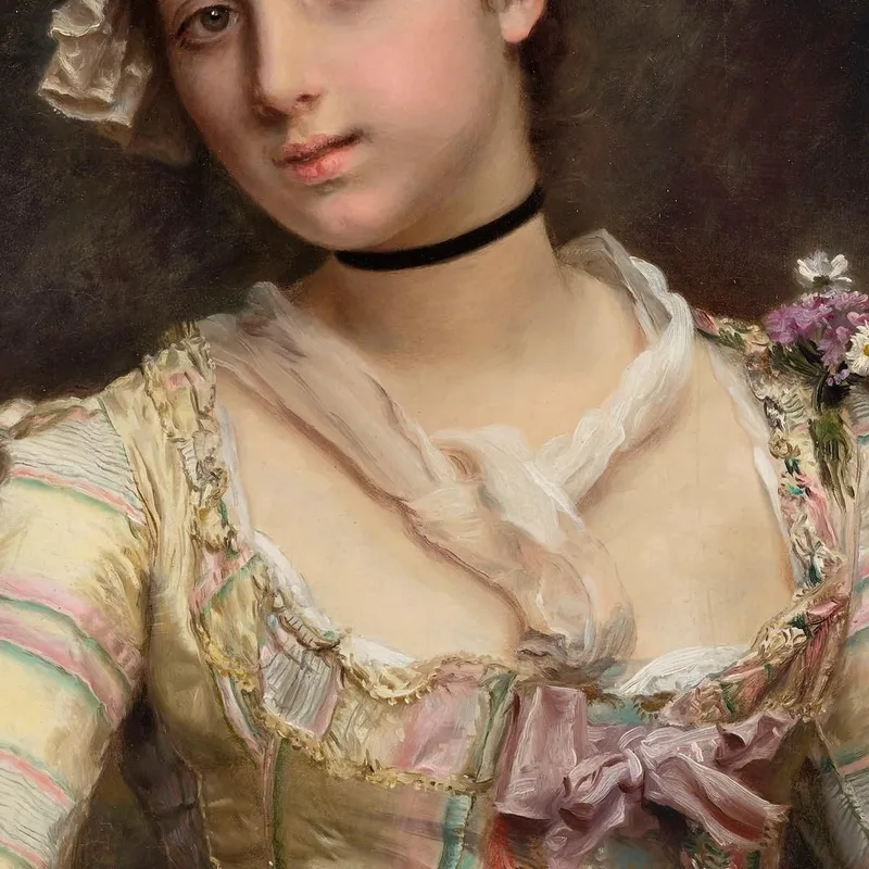 La Bouquetiere Gustave Jean Jacquet