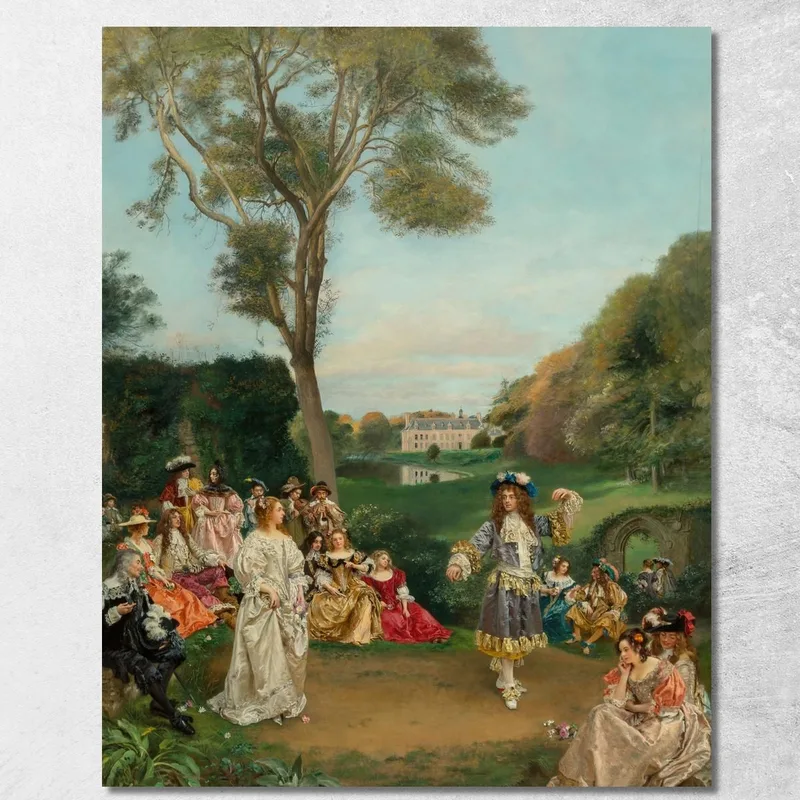 El Baile En El Castillo De Kerduel, Conde De Champagny Gustave Jean Jacquet cuadro en lienzo