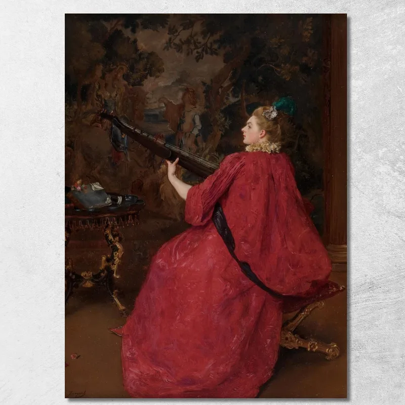 La Música Gustave Jean Jacquet cuadro en lienzo