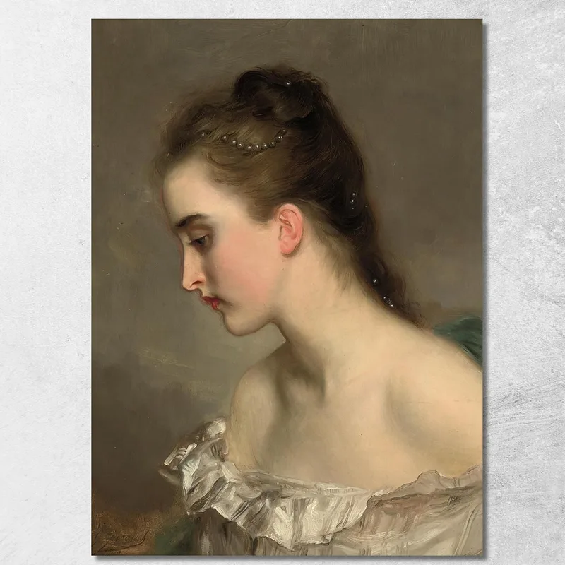 La Debutante Gustave Jean Jacquet cuadro en lienzo