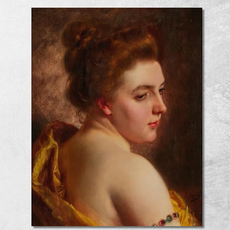 Hombros Blancos Gustave Jean Jacquet cuadro en lienzo