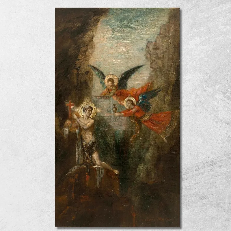 Un Saint Dans Le Désert Gustave Moreau tableau impression sur toile