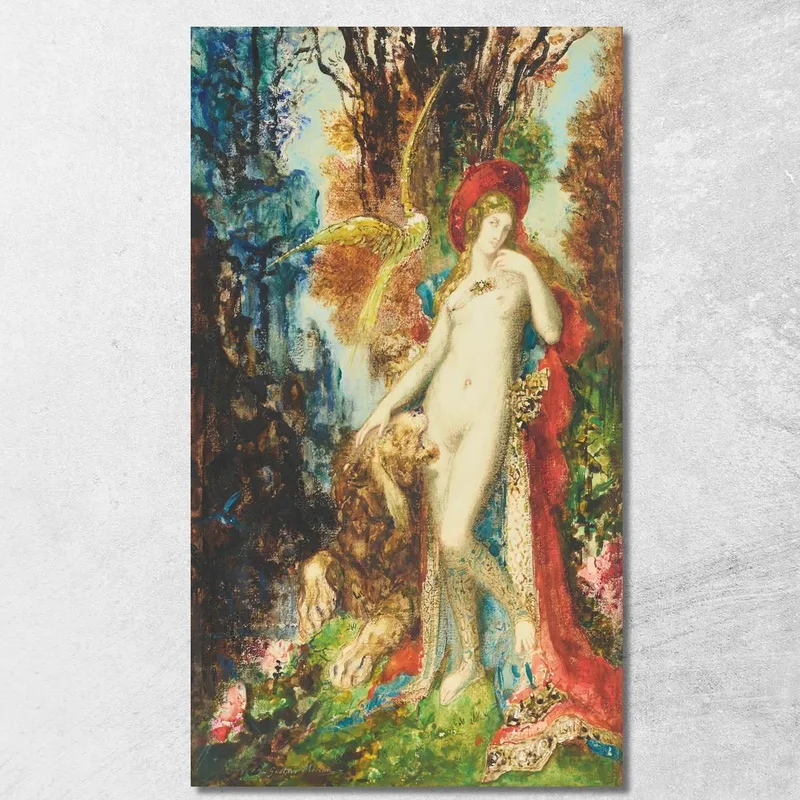 Le Lion Amoureux Le Lion Amoureux Gustave Moreau tableau impression sur toile