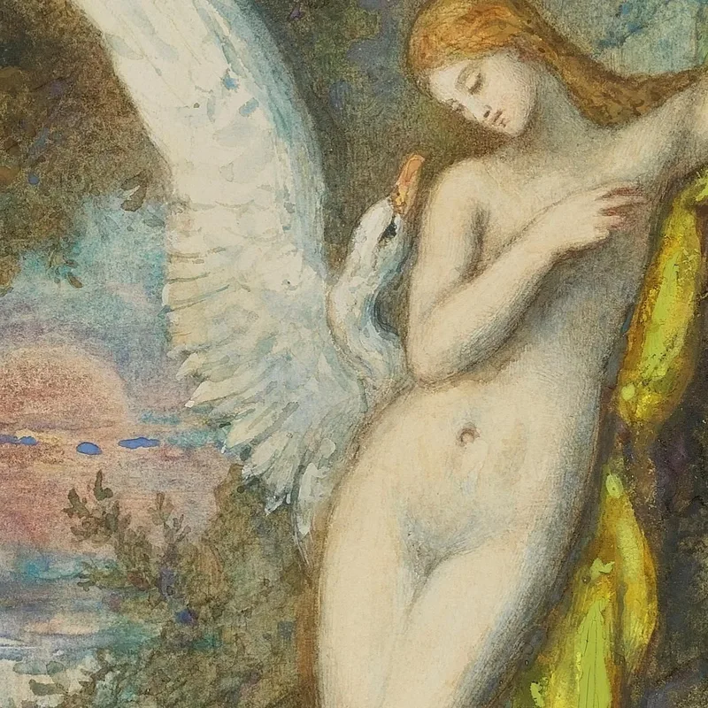 Leda Und Der Schwan Gustave Moreau